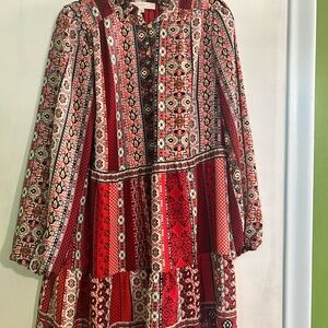 Red Patterned Women’s Dress